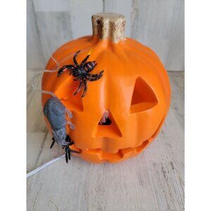 Jack o lantern AS IS creepy spider rat eye light up Halloween prop